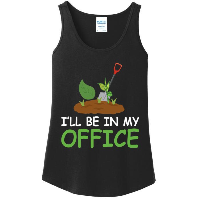 Funny Gardening Be In My Office Funny Gardening Ladies Essential Tank