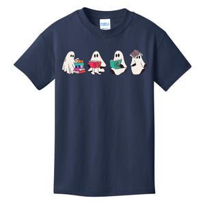 Funny Ghost Book Reading Halloween Books Lover Teacher Kids T-Shirt