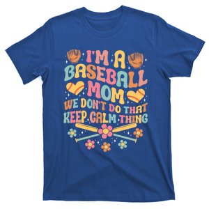 Funny Groovy Baseball Mother Day Gift T-Shirt