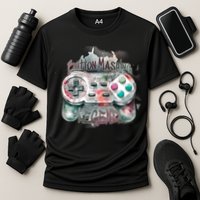 Funny Gamer Button Mashing Legend Cooling Performance Crew T-Shirt