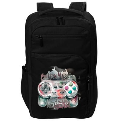 Funny Gamer Button Mashing Legend Impact Tech Backpack