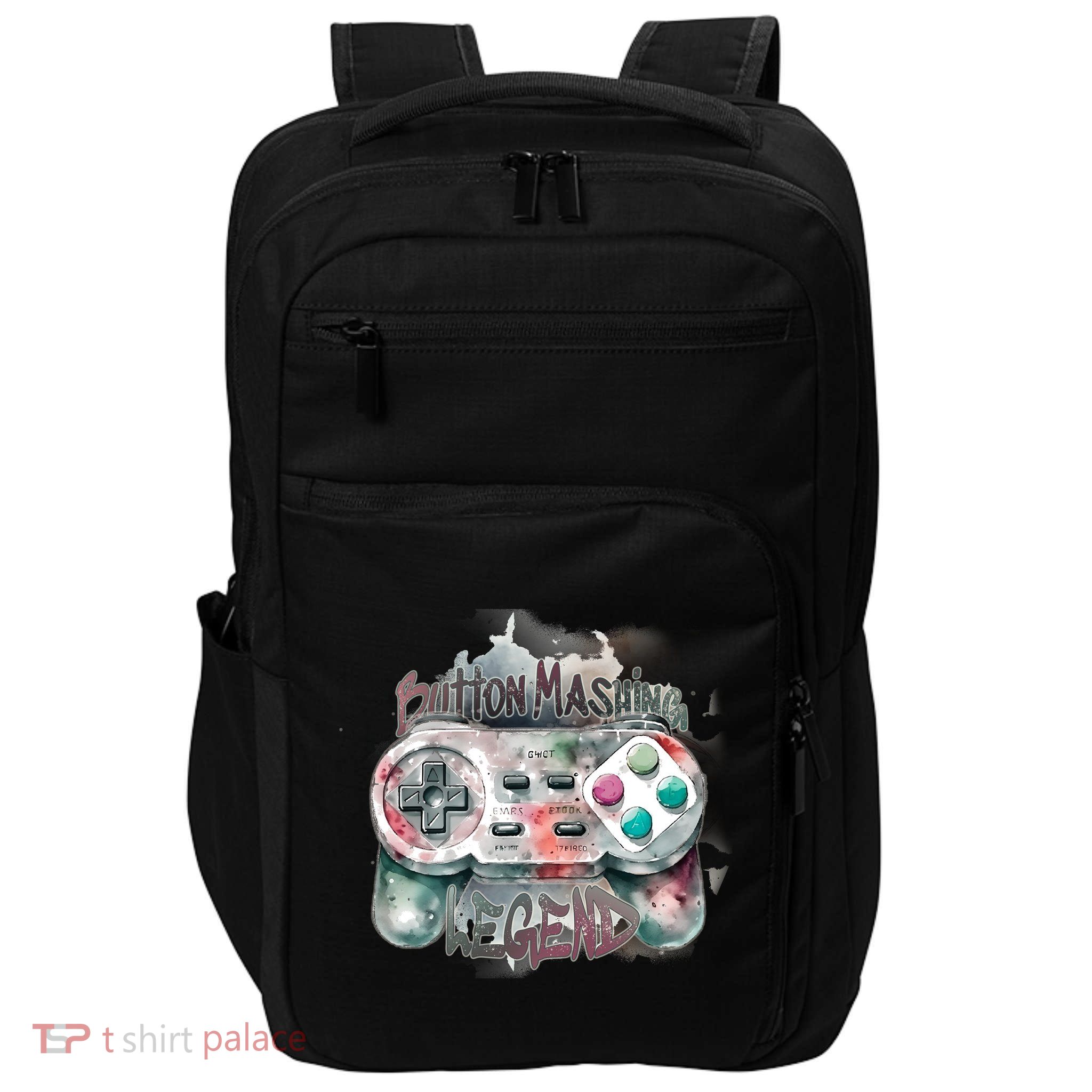 Funny Gamer Button Mashing Legend Impact Tech Backpack