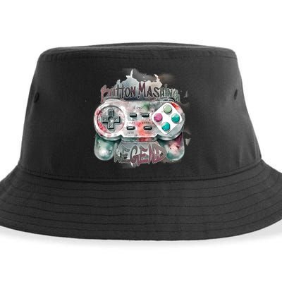 Funny Gamer Button Mashing Legend Sustainable Bucket Hat