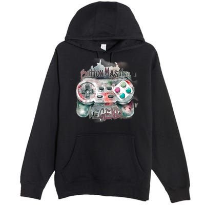 Funny Gamer Button Mashing Legend Premium Pullover Hoodie