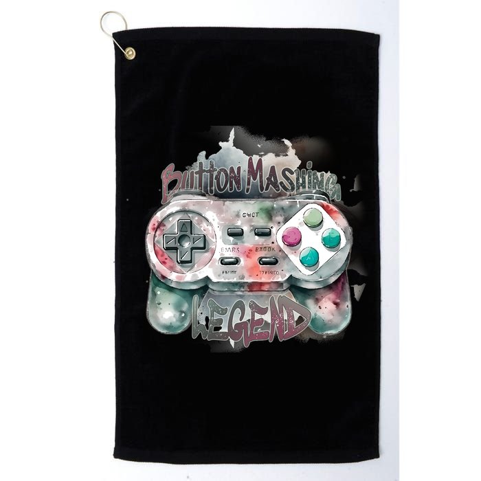 Funny Gamer Button Mashing Legend Golf Towel