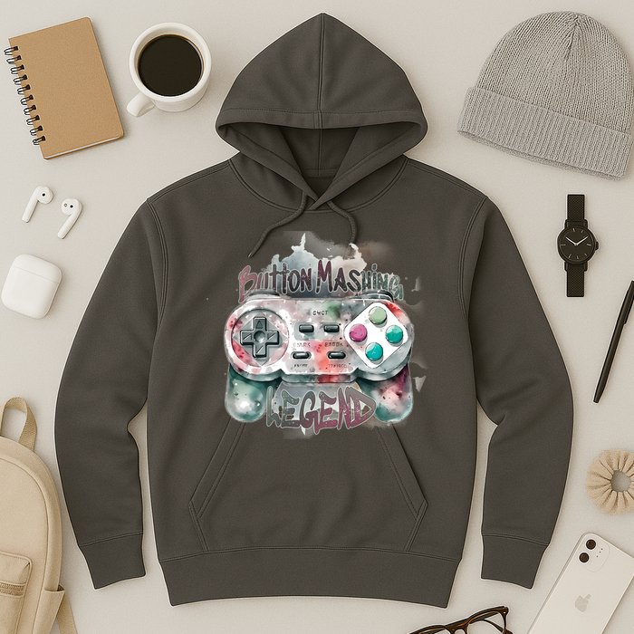 Funny Gamer Button Mashing Legend Hoodie
