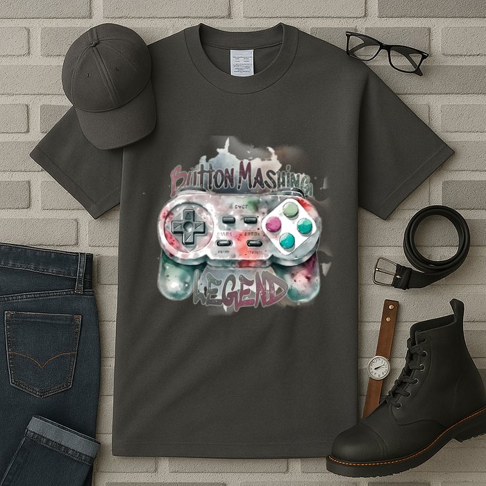 Funny Gamer Button Mashing Legend Tall T-Shirt