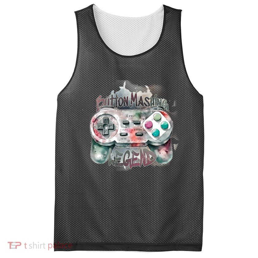 Funny Gamer Button Mashing Legend Mesh Reversible Basketball Jersey Tank