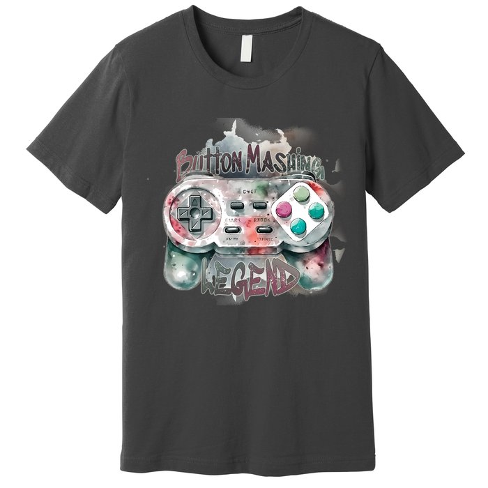 Funny Gamer Button Mashing Legend Premium T-Shirt