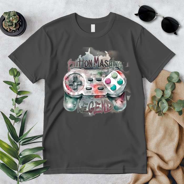 Funny Gamer Button Mashing Legend Premium T-Shirt