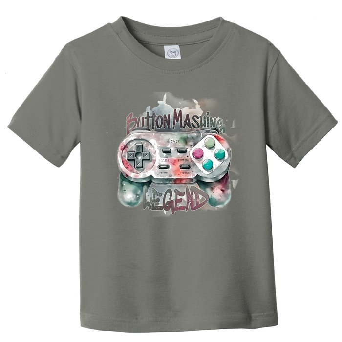 Funny Gamer Button Mashing Legend Toddler T-Shirt