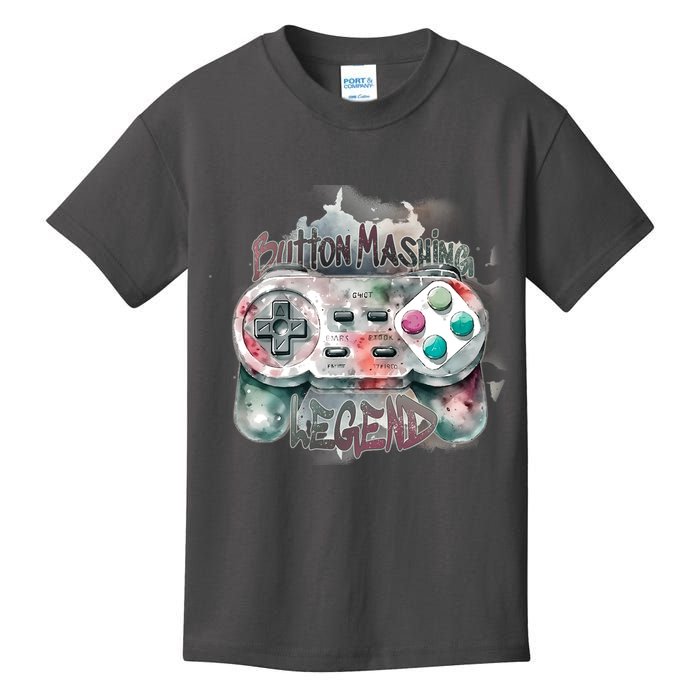 Funny Gamer Button Mashing Legend Kids T-Shirt