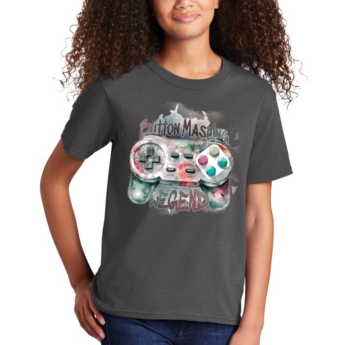 Funny Gamer Button Mashing Legend Kids T-Shirt