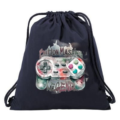 Funny Gamer Button Mashing Legend Drawstring Bag