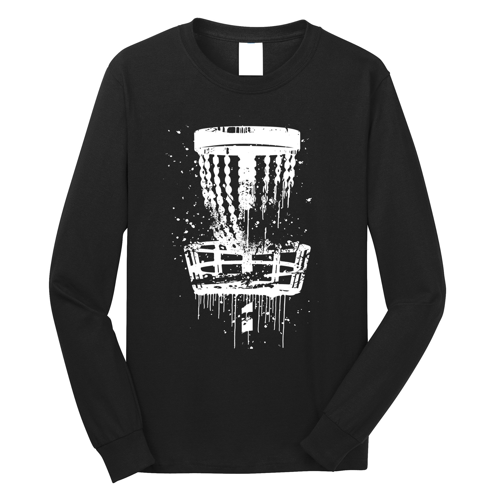 Frisbee Golf Basket Chainz Frolf Course Disc Golf Basket Cute Gift Long Sleeve Shirt