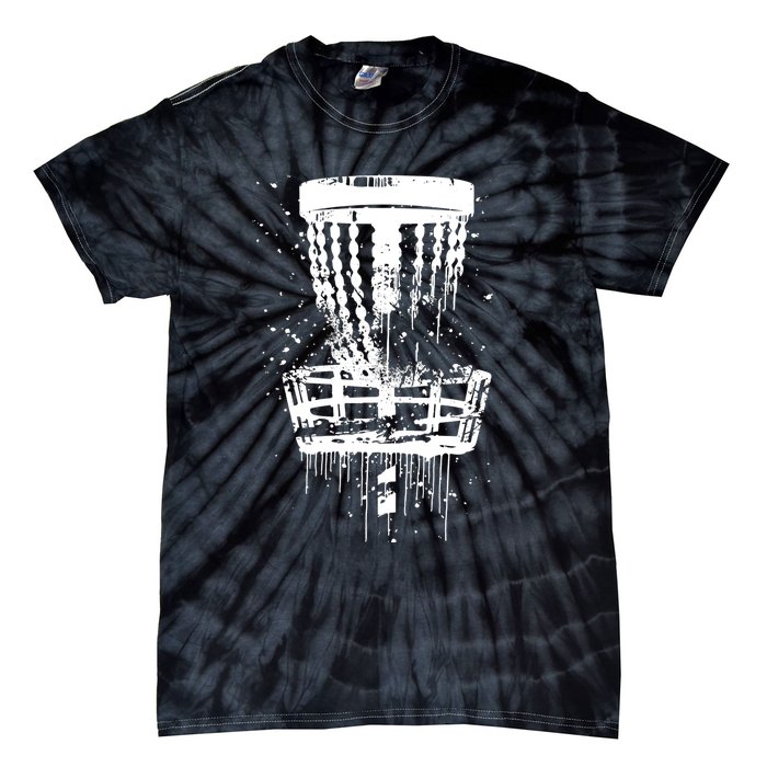 Frisbee Golf Basket Chainz Frolf Course Disc Golf Basket Cute Gift Tie-Dye T-Shirt