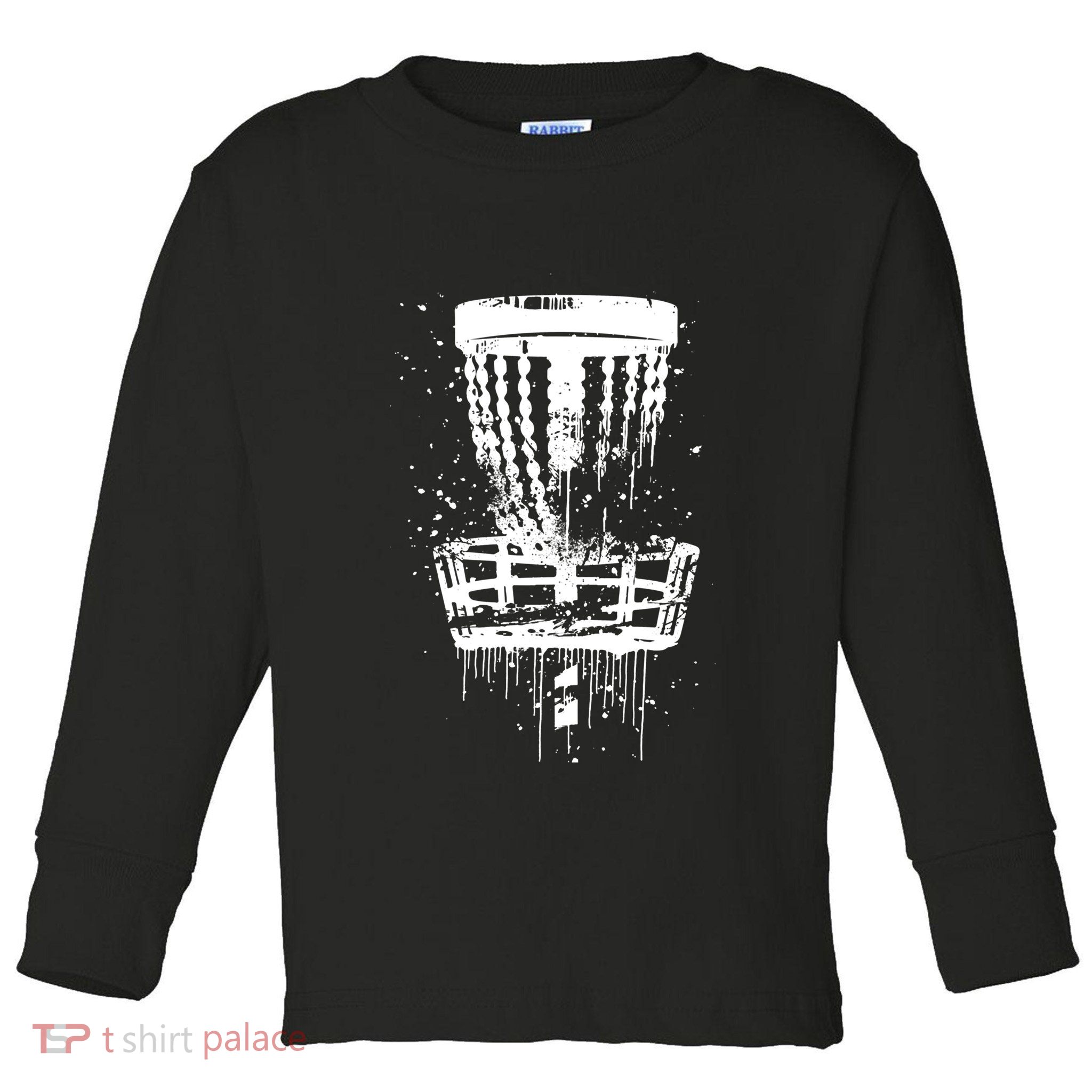 Frisbee Golf Basket Chainz Frolf Course Disc Golf Basket Cute Gift Toddler Long Sleeve Shirt