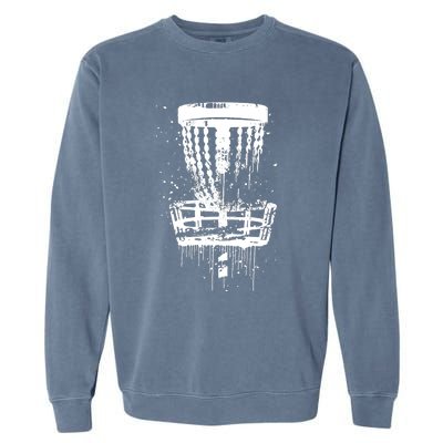 Frisbee Golf Basket Chainz Frolf Course Disc Golf Basket Cute Gift Garment-Dyed Sweatshirt