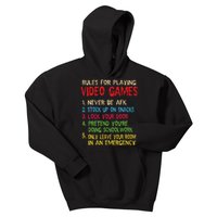 Funny Gamer Boys Teens Saying Rules For Playing Video Games Kids Hoodie