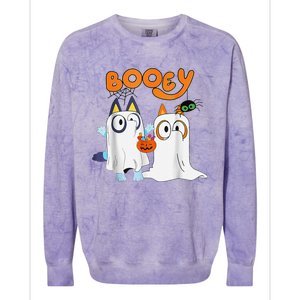 Funny Ghost Booey Halloween Spooky Season Colorblast Crewneck Sweatshirt