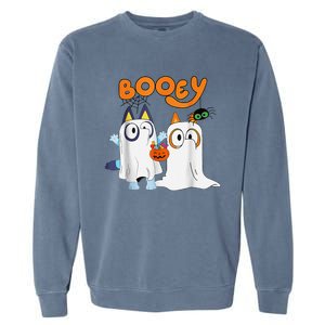 Funny Ghost Booey Halloween Spooky Season Garment-Dyed Sweatshirt