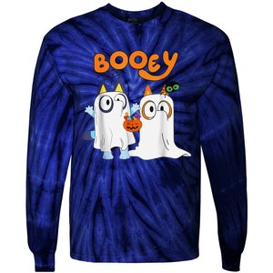 Funny Ghost Booey Halloween Spooky Season Tie-Dye Long Sleeve Shirt