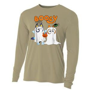 Funny Ghost Booey Halloween Spooky Season Cooling Performance Long Sleeve Crew