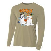 Funny Ghost Booey Halloween Spooky Season Cooling Performance Long Sleeve Crew