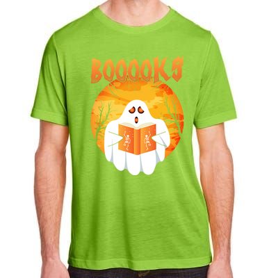 Fun Graphic Booooks Ghost Boo Read Books Halloween Gift Adult ChromaSoft Performance T-Shirt