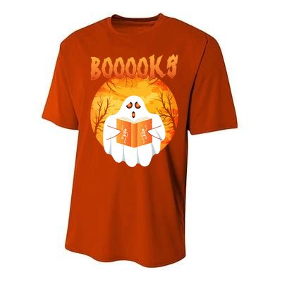 Fun Graphic Booooks Ghost Boo Read Books Halloween Gift Performance Sprint T-Shirt