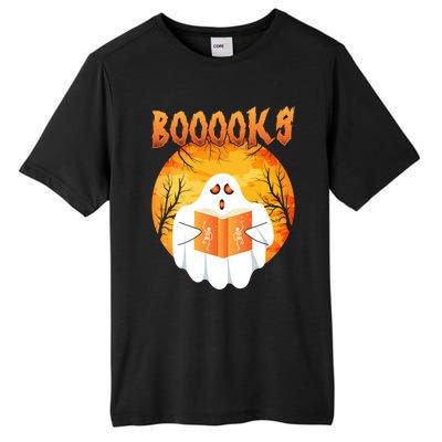 Fun Graphic Booooks Ghost Boo Read Books Halloween Gift Tall Fusion ChromaSoft Performance T-Shirt