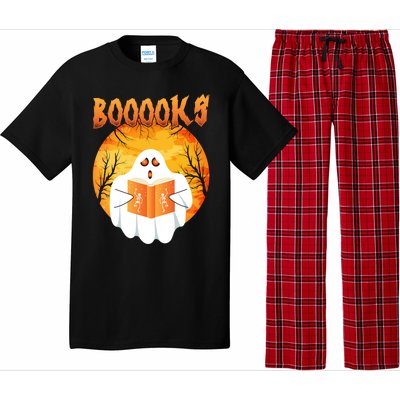 Fun Graphic Booooks Ghost Boo Read Books Halloween Gift Pajama Set