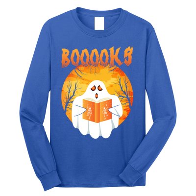 Fun Graphic Booooks Ghost Boo Read Books Halloween Gift Long Sleeve Shirt