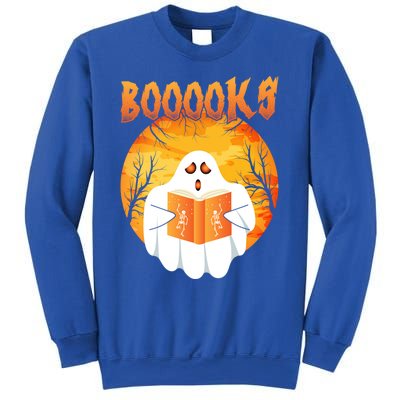 Fun Graphic Booooks Ghost Boo Read Books Halloween Gift Sweatshirt