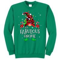 Fabulous Gnome Buffalo Plaid Matching Family Christmas Sweatshirt