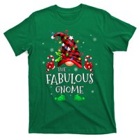 Fabulous Gnome Buffalo Plaid Matching Family Christmas T-Shirt