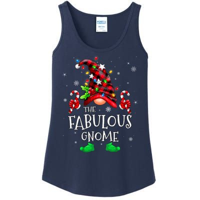 Fabulous Gnome Buffalo Plaid Matching Family Christmas Ladies Essential Tank