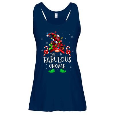 Fabulous Gnome Buffalo Plaid Matching Family Christmas Ladies Essential Flowy Tank