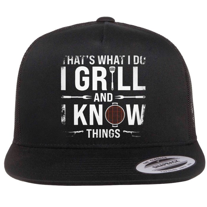 Funny Grilling BBQ Barbecue Smoking Meat Smoker Grill Lover Flat Bill Trucker Hat