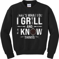 Funny Grilling BBQ Barbecue Smoking Meat Smoker Grill Lover Kids Sweatshirt