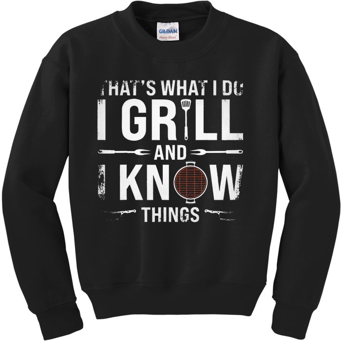 Funny Grilling BBQ Barbecue Smoking Meat Smoker Grill Lover Kids Sweatshirt