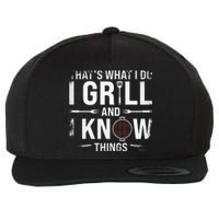 Funny Grilling BBQ Barbecue Smoking Meat Smoker Grill Lover Wool Snapback Cap