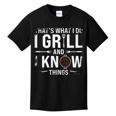 Funny Grilling BBQ Barbecue Smoking Meat Smoker Grill Lover Kids T-Shirt