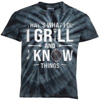 Funny Grilling BBQ Barbecue Smoking Meat Smoker Grill Lover Kids Tie-Dye T-Shirt