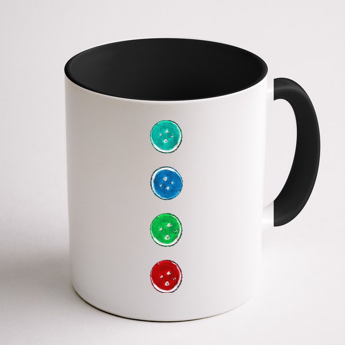Four Groovy Buttons Blue Cat Funny Halloween Custom Mug