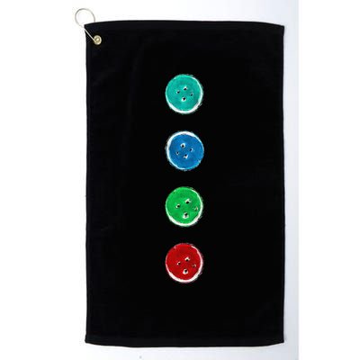 Four Groovy Buttons Blue Cat Funny Halloween Custom Golf Towel