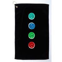 Four Groovy Buttons Blue Cat Funny Halloween Custom Golf Towel