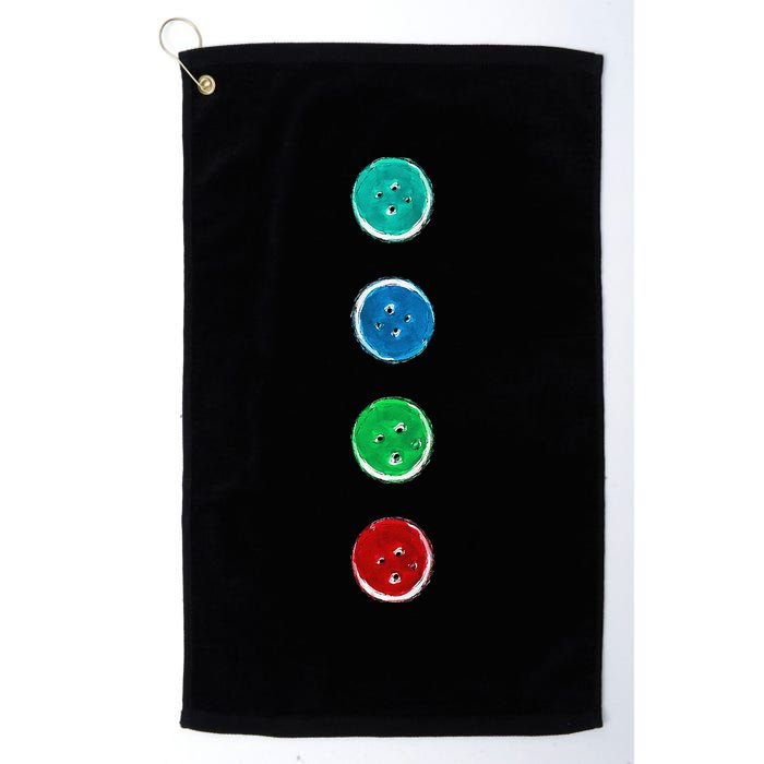 Four Groovy Buttons Blue Cat Funny Halloween Custom Golf Towel