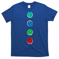 Four Groovy Buttons Blue Cat Funny Halloween Custom T-Shirt