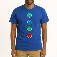 Four Groovy Buttons Blue Cat Funny Halloween Custom Tall T-Shirt